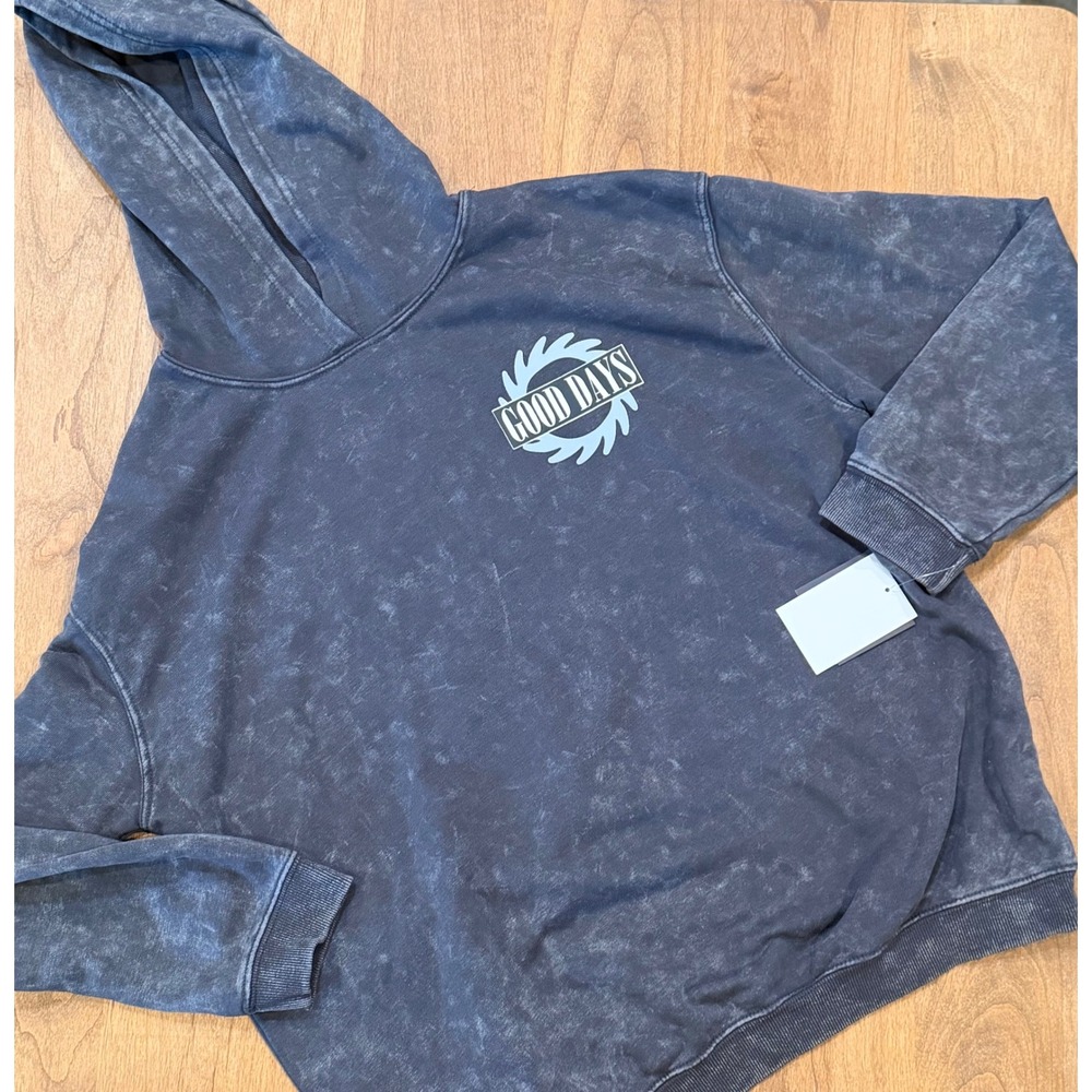 Good Days Acid Wash Hoodie Graphic Pullover Kids Streetwear XL 14